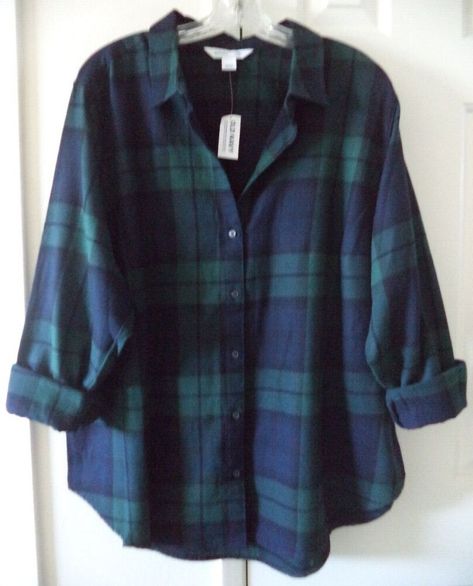 #ad Great shopping ideas for Classic Fit Emerald Forest Green Blue Black Plaid Cotton Flannel Shirt 2X 3X 4X, Women's Top Emerald Forest, Green Plaid Shirt, Blue Flannel, Blue Plaid Shirt, Black Plaid, Cotton Flannel, Casual Wardrobe, Classic Shirt, Blue Plaid