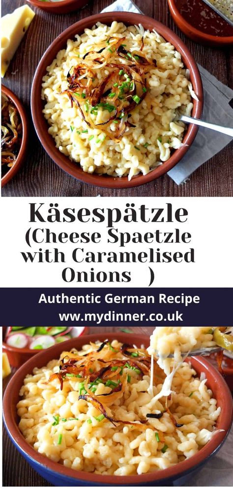 German Food Recipes Vegetarian, Spatzle Recipe Cheese, Bavarian Spaetzle, German Mac And Cheese, Kase Spaetzle Recipe, Spetzel Recipe Germany, Spetzel Recipe, German Recipes Authentic, Spatzle Recipe