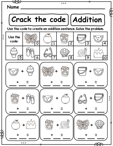 math worksheets Math Addition Games Kindergarten, Maths 1st Grade Worksheets, Summer Worksheets For Kids 1st Grade, Math Activities For Grade 1, Summer Math Activities For Kids, Subtraction Worksheets Grade 1, Addition Worksheets Kindergarten, Summer Math Worksheets, Math Worksheets For Kindergarten