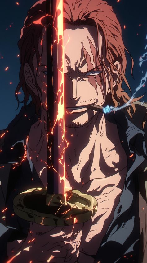 Shanks Wallpapers, Tiktok Wallpaper Aesthetic, Tiktok Wallpaper, Red Hair Shanks, Graphic Design Posters Layout, Anime Lock Screen Wallpapers, Sky Art Painting, Anime Toon, One Piece Wallpaper Iphone