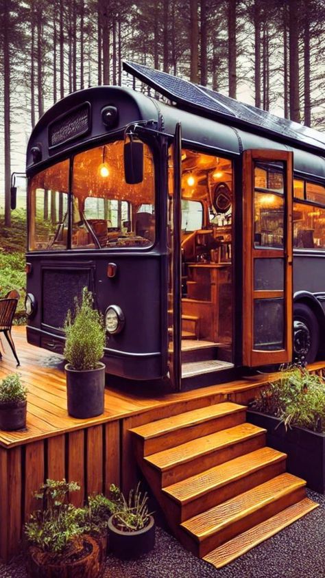 Sea Can Cabin, School Bus House Ideas, Converted School Bus Interior, Converted Bus Home, Schoolies Bus Conversion, Bus Home Ideas, Bus Homes Converted, School Bus Conversion Interiors, Bus Living Interiors