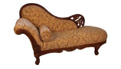 Leather Chaise Lounge, Leather Chaise, Comfortable Lounge, Paisley Fabric, Brown Brown, Mahogany Wood, Jacquard Fabric, Comfort Zone, Wood Finish