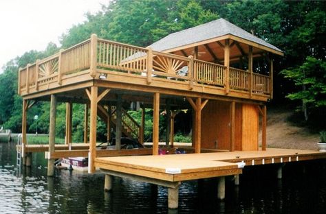 Lake George Effort To Reduce Permit Violations - - The Adirondack Almanack Lake Docks Designs, Building Leaders, Lake House Dock, Farm Backyard, Boathouse Design, Dock Ideas, House On The Water, Dock House, Boat Docks