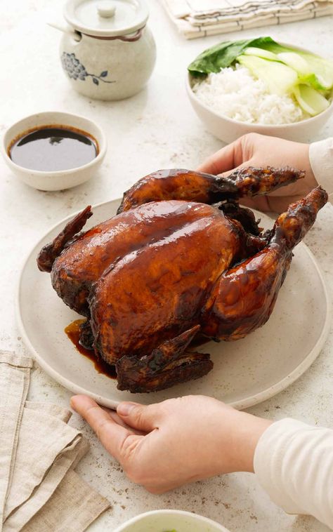 Soy Sauce Chicken - Khin's Kitchen Chicken Sauce Recipes, Soy Sauce Chicken, Basting Sauce, Hainanese Chicken, Moist Chicken, Soy Chicken, Sauce Chicken, Chicken Entrees, Easy Chinese