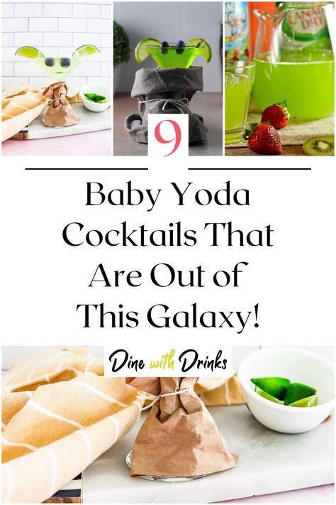 Collage of 4 baby yoda cocktails. Yoda Soda Recipe, Yoda Cocktail, Star Wars Drinks, Yoda Party, Best Drinks, Themed Drinks, Star Wars Party, Watch Party, Oldies But Goodies