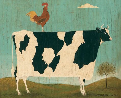 Lang March 2015 Desktop Wallpaper | Warren Kimble Folksy Art, Farmyard Animals, Warren Kimble, Folk Art Paintings, Primitive Painting, Modern Folk Art, Arte Folk, Primitive Art, Country Paintings