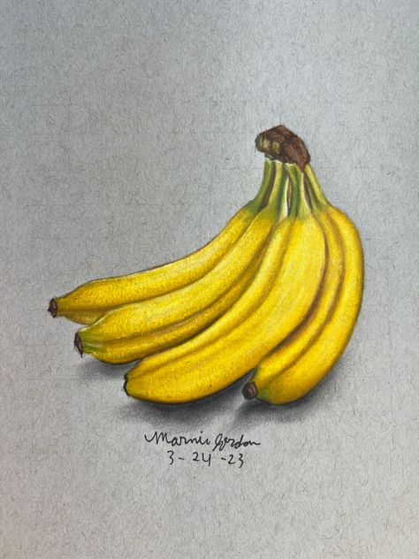 Drawing Ideas Fruit, Drawing Fruit Pencil, Fruit Drawing Realistic, Prisma Color Drawings, Fruits Pencil Shading, Fruit Colour Pencil Drawing, Color Pencil Fruit, Realistic Fruit Drawing Colored Pencils, Prismacolor Drawing