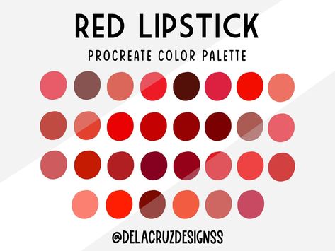 Procreate Swatches, Color Palette For Procreate, Procreate Ideas, Red Color Palette, Procreate Color Palette, Art Palette, Color Palette Challenge, Procreate Art, Red Colour Palette