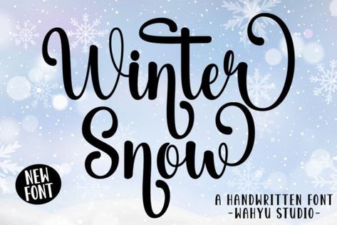 Winter Snow is a lovely and sweet handwritten script font. This gentle font will look gorgeous on a variety of design ideas. It is the best choice for creating eye-catching logos, branding, and quotes... Snow Font, Winter Fonts, Christmas Fonts Free, Cameo Crafts, Silhouette Cameo Crafts, Laser Projects, Bible Challenge, Font Combinations, Aesthetic Fonts