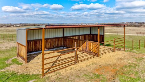 Lean To Horse Stalls, Mini Cow Enclosure, Cow Shelter Ideas, Horse Dry Lot Ideas, Horse Shelter Ideas Cheap, Horse Stall Ideas Cheap, Cow Farm Ideas, Horse Pasture Ideas, Small Horse Barn Ideas