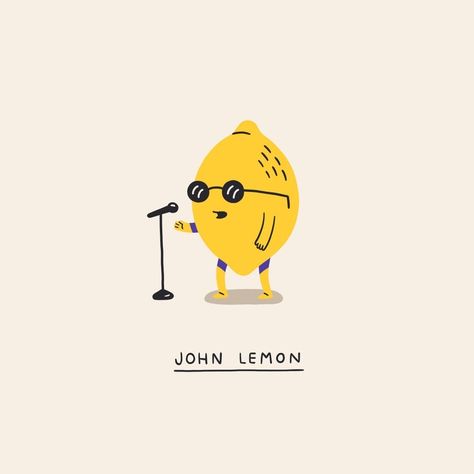 John Lemon, Fresh Beets, Cute Puns, Funny Illustration, Funny Puns, Funny Art, Funny Cartoons, Flat Surface, Brighten Your Day