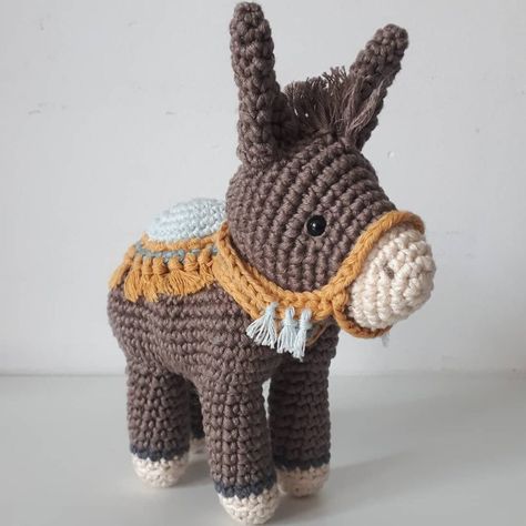 Amigurumi Donkey Crochet Pattern Donkey Crochet Pattern, Crochet Baby Toys, Crochet Pattern Amigurumi, Free Amigurumi Patterns, Christmas Crochet Patterns, Crochet Animal Patterns, Crochet Toys Patterns, Knit Or Crochet, Amigurumi Free Pattern