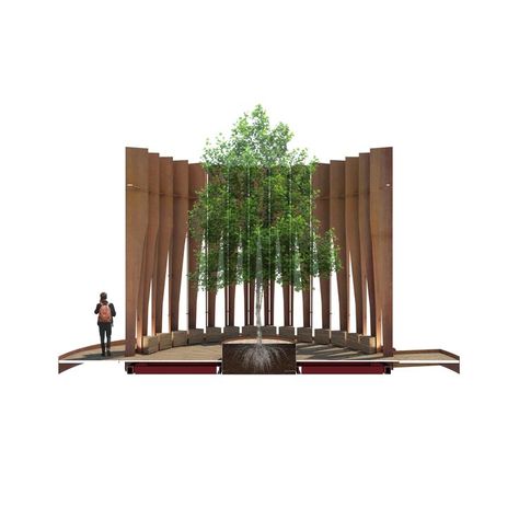 Sustainable Pavilion Design, Pavilion Design Architecture, Nature Pavilion, Architectural Pavilion, Tree Pavilion, Clb Architects, Landscape Diagram, Online Architecture, Bamboo Structure