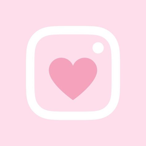 Pink Instagram Logo, Heart App, Kawaii App, App Store Icon, Mobile App Icon, Apple Icon, Themes App, Cute App, Ios App Icon Design