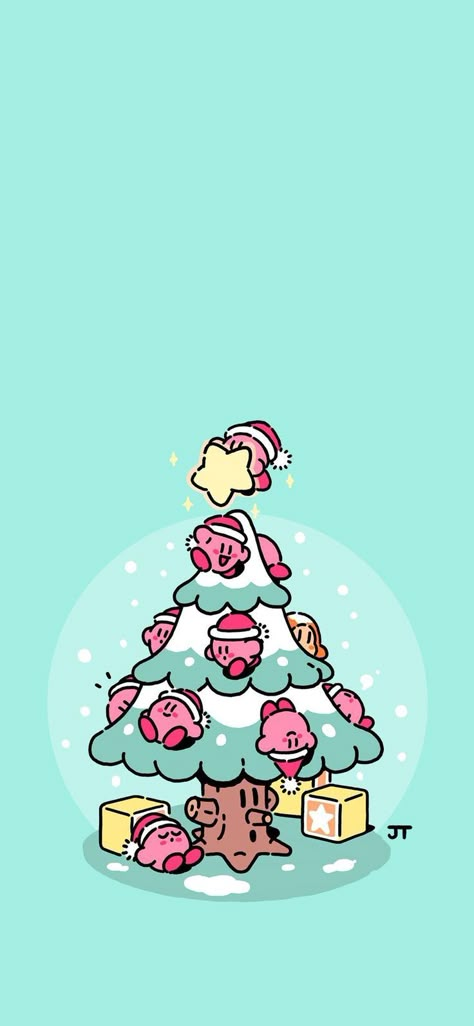 Cute Pink Wallpaper, Icarus Tattoo, Kirby Wallpaper, James Turner, Holiday Iphone Wallpaper, 심플한 그림, Kirby Character, Xmas Wallpaper, Kirby Art