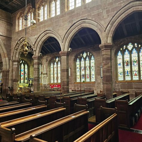 St. James Church is a beautiful Grade I listed building in the village of Audlem in Cheshire, England. The church dates back to the late 13th century, with additions made in the 19th century. It is an active Anglican parish church in the Diocese of Chester. The church is known for its impressive architecture, including its red sandstone exterior, embattled clerestory, and tall tower. The interior of the church is just as impressive, with a high vaulted ceiling and wonderful stained glass win... Anglican Aesthetic, Sandstone Exterior, Church Exterior, Fantasy Country, Church Date, Impressive Architecture, Juliet Capulet, Book Mood, 19th Century England