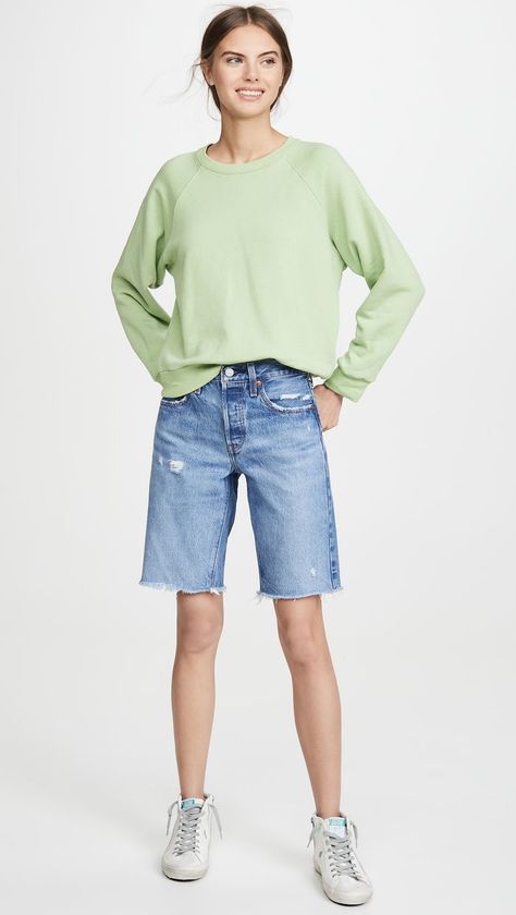 39 Affordable Clothing Items for Summer, All Under $100 | Who What Wear Knee Length Shorts For Women, Formal Dresses For Teens, Knee Length Shorts, Oversized Dress, Women Outfit, Levi's 501, My Summer, Shorts For Women, Shorts Women