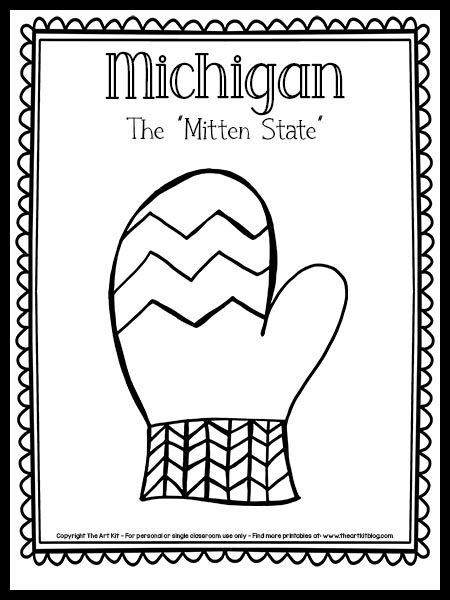 State Of Michigan Outline, Michigan Preschool Activities, Michigan Coloring Pages, Michigan Symbols, Michigan Outline, Michigan Facts, State Project, Michigan Crafts, Prek Activities