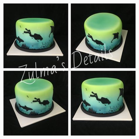 Scuba Diving Birthday Cake, Scuba Diving Cake, Double Digits Party, Scuba Cake, Diving Cake, Cake For Him, Decorating Frosting, 32 Birthday, 60th Birthday Cakes