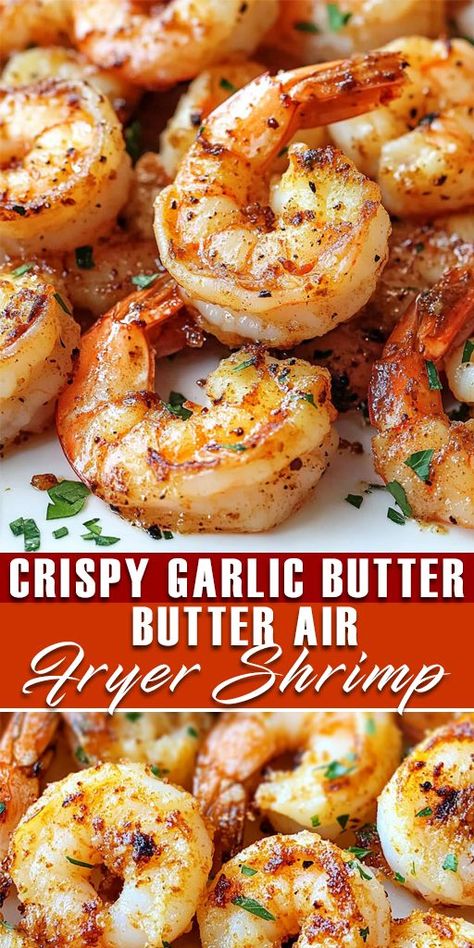 These Crispy Garlic Butter Air Fryer Shrimp are packed with flavor and cooked to perfection in just minutes! 🧄🧈Ready in under 15 minutes, it’s an easy, keto-friendly, and low-carb option the whole family will love! 🍽️💖 Try it now and make dinner effortlessly delicious! 😍👌 👉 Save this recipe and make it tonight! Don’t forget to Pin for later! 🏷️ #AirFryerShrimp #GarlicButterShrimp #EasyDinnerRecipes #HealthyShrimpRecipes #LowCarbRecipes Air Fryer Shrimp, Buttered Shrimp Recipe, Baked Shrimp Recipes, New Air Fryer Recipes, Crispy Garlic, Healthy Appetizer, Shrimp Recipes Healthy, Air Fryer Oven Recipes, Air Fry Recipes