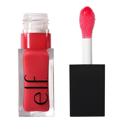 e.l.f. Glow Reviver Lip Oil, Nourishing Tinted Lip Oil For A High-shine Finish, Infused With Jojoba Oil, Vegan & Cruelty-free, Red Delicious Elf Make Up, Tinted Lip Oil, E.l.f. Cosmetics, Gloss À Lèvres, Natural Lip Colors, Elf Cosmetics, Apricot Oil, Elf Makeup, Lip Hydration