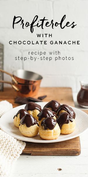 Profiteroles with Chocolate Ganache, recipe with step-by-step photos #profiteroles #choux #chouxpastry #chocolateganache Savory Profiteroles, Profiteroles Filling, Vegan Profiteroles, Pourable Chocolate Ganache, Profiteroles Chocolate Sauce, Profiteroles Recipe, Profiterole, Chocolate Ganache Recipe, Funnel Cakes