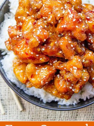 General Tso's Chicken is a favorite Chinese food takeout choice that is sweet and slightly spicy with a kick from garlic and ginger. Easy General Tso Chicken, General Tao Chicken, Chinese Food Takeout, General Tso's Chicken Recipe, Chinese Food Delivery, Chinese Food Recipes, General Tso's Chicken, Tso Chicken, Garlic And Ginger