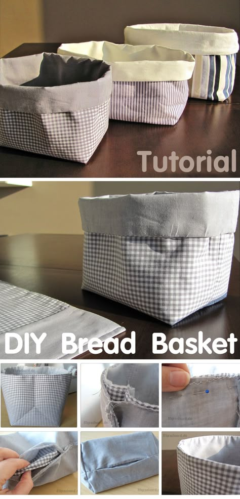 How to Sew a DIY Fabric Bread Basket Fabric Bread Baskets Diy Free Pattern, Diy Bread Basket Ideas, Diy Fabric Bread Basket, Bread Basket Diy Sewing, Fabric Bread Basket Pattern Free, Fabric Bread Basket, Fabric Baskets Tutorial, Foldable Food Basket Pattern, Bread Basket Sewing Pattern