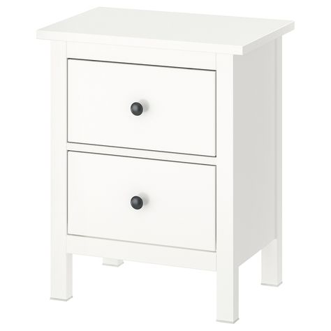 HEMNES 2-drawer chest - white - IKEA Hemnes Shoe Cabinet, Commode Design, Sliding Shelves, Ikea Bedroom, Ikea Hemnes, Drawer Inserts, White Chests, White Stain, 6 Drawer Dresser