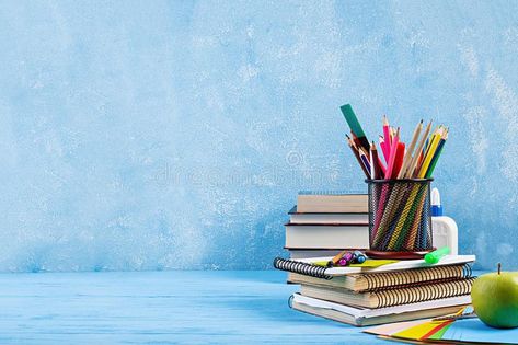 Set of colorful school supplies, books and notebooks. Stationery accessories. Se , #AFFILIATE, #school, #supplies, #Set, #colorful, #books #ad Cover Pic For Fb, Happy Birthday Pastor, Education Images, Student Table, Colorful Books, Background For Powerpoint Presentation, Wallpapers Home, Photo Cake Topper, Education Logo Design