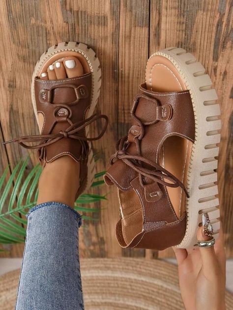 Gladiator Wedge Sandals, Design Sandals, Gladiator Wedges, Backless Loafers, Roman Sandals, Breathable Shoes, Lingerie Accessories, Platform Wedge Sandals, Cut Out Design