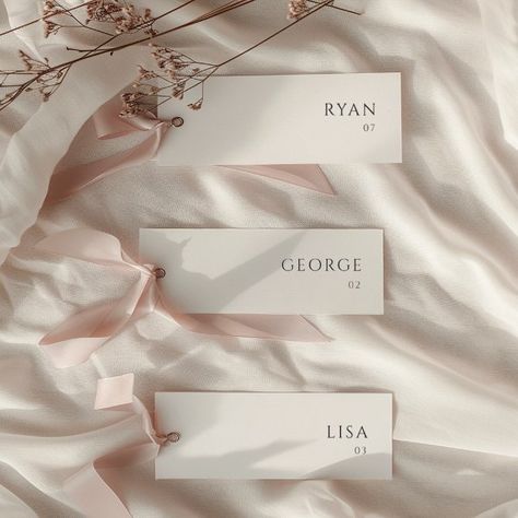 Minimalist Wedding Name Tag Table Place Cards Wedding Seating Name Tags, Folded Name Cards Wedding, Wedding Name Card Ideas Table Seating, Champagne Place Cards Wedding, Seating Name Cards Wedding, Name Plates Wedding Place Settings, Name Card Wedding Ideas, Wedding Table Name Tags, Table Name Cards Wedding