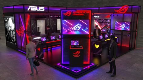 Gaming Stage Design, Gaming Store Interior Design, Gaming Booth Exhibition, Game Booth Design, Gaming Booth, Activation Booth, Gaming Stand, Game Stand, Game Booth