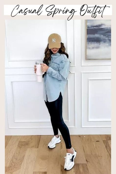 Outfits Leggins, Trendy Spring Fashion, Casual Spring Outfit, Look Legging, Casual Chic Outfits, New Balance Outfit, Spring Trends Outfits, Leggings Outfits, Casual Day Outfits