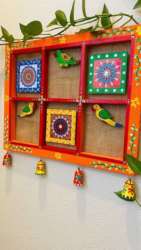 Wall Decor Diy Ideas Crafts, Home Decor With Cardboard, Art And Craft Ideas For Home Decoration, Art Room Decoration Ideas, Wall Craft Ideas, Pot Decorating Ideas, Wall Art Living Room Decor Ideas, Creative Wall Art Decor, Wall Hangings For Living Room