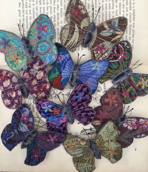 Butterfly Textile Art, Fashioned By Nature Art, Butterfly Textiles Sketchbook, Textile Projects Ideas, Nature Textile Art, Gcse Art Textiles Final Piece, Natural Forms Textiles Gcse, Art Textiles Sketchbook, Nature Inspired Textiles