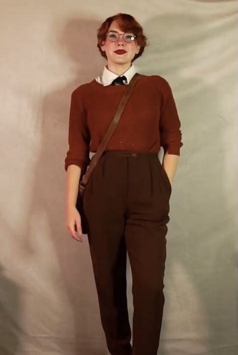 Modern 1940s Fashion, Acadamia Womens Fashion, Librarian Aesthetic Outfit, Rachel Maksy Outfits, Being Normal Is Vastly Overrated, Rachel Maksy, Look Working Girl, Librarian Style, Dark Academia Outfits