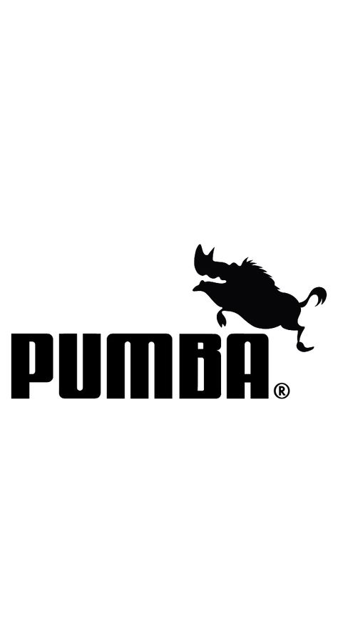 Funny sticker with warthog Pumba from the cartoon The Lion King designed in the style of the famous brand Puma logo.. #Logo #black #TheLion King #Funny #PUMA #Pumba Logo Style, Funny Sticker, Puma Logo, The Cartoon, The Lion King, The Lion, Lion King, T Shirt Design, Lion