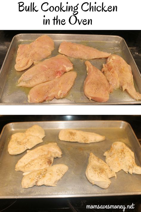 Kitchen Hack – Bulk Cooking Diced Chicken in the Oven! - Mom Saves Money Chicken Breast In The Oven, Casseroles Chicken, Freezing Cooked Chicken, Freezing Chicken, Chicken In The Oven, Frozen Chicken Recipes, Bulk Cooking, Ways To Cook Chicken, Pre Cooked Chicken