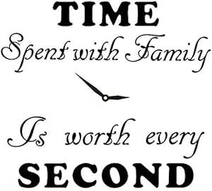 Family Wall Decals~Time Spent with Family is Worth Every Second Wall Decal Quote Home Decor Art Quote Decals Wall Art Stickers Decal Home Quotes, Family Wall Decals, Wall Art Stickers, Quote Decals, Cute Images With Quotes, Wall Quotes Decals, Art Quote, Family Wall, Home Quotes And Sayings