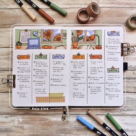 Irene Diaz (@bujo.sine) • Instagram photos and videos Whiteboard Layout, September Weekly Spread, Bullet Journal September, Bullet Journal Ideas Templates, Creating A Bullet Journal, Bullet Journal Cover Ideas, Bulletin Journal Ideas, Bullet Journal Paper, Bullet Journal Notes