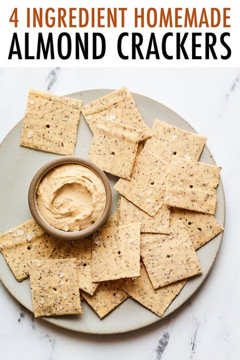 Almond Crackers, Almond Flour Crackers, Homemade Crackers Recipe, Cookies Gluten Free, Homemade Crackers, Boiled Egg Diet Plan, Boiled Egg Diet, Vegan Crackers, Almond Flour Recipes