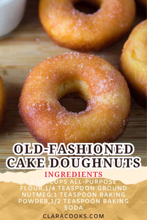 Old-Fashioned Cake Doughnuts Old Fashion Cake Donut Recipe, Easy Homemade Doughnut Recipe, Easy Soft Donut Recipe, Homemade Doughnut Recipe Baked, Quick And Easy Doughnut Recipes, Donut Maker Recipes Easy, Easy Donut Dough Recipe, Plain Cake Donut Recipe, Doughnut Frosting Recipes