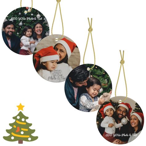 PRICES MAY VARY. Made of High Quality Ceramics / Double-sided printing, Size 2.9"X2.9" 📷 CUSTOM PHOTO ORNAMENT & KEEPSAKE - Click on the " Customize Now " button, Upload your favorite photo and we will turn your happiest memories into a customized Christmas Ornaments. Make a one of a kind gift with photos, names and quotes of you and the one you love. 🎄 ADD A PERSONAL FLAVOR - Add a personal touch to this Christmas with remarkable photo ornament. Surprise her/him or your family with those phot Christmas Ornament For Grandparents, Unique Ornaments, Unique Xmas Gifts, Grandparents Ornament, Picture Ornaments, Photo Christmas Ornaments, Ceramic Christmas Trees, Photo Ornaments, Unique Ornament