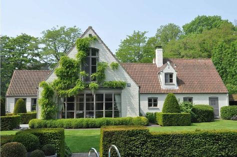 Belgium House Exterior, Belgian House Exterior, Belgium Houses Belgian Style, Dutch Modern House, Belgian House, Belgian Design, Dormer Bungalow, Belgian Style, Roofing Company