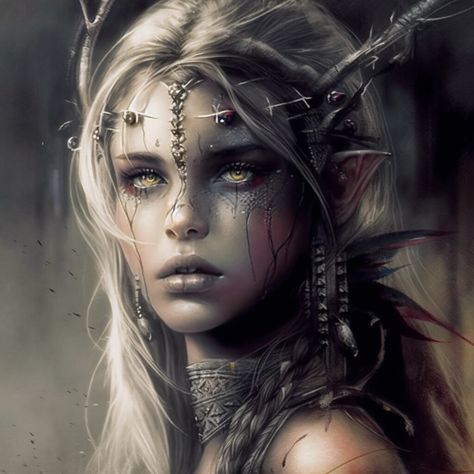 Mroczny Elf, Dark Faerie, Witch Elves, Dnd Magic, Moon Elf, Fantasy Queen, Witch Queen, Elf Characters, Elf Druid