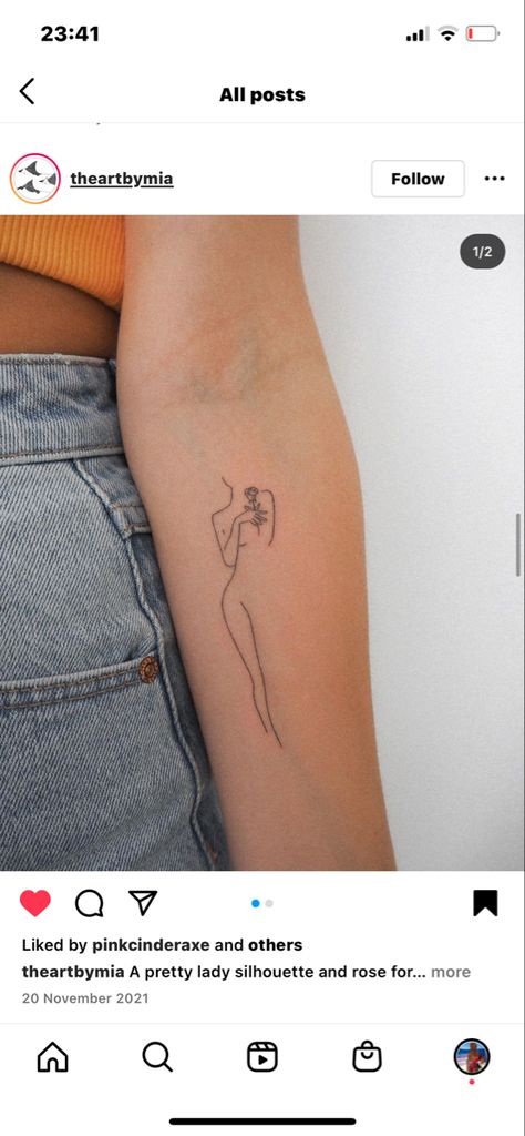 Womens Outline Tattoo, Body Outline Tattoo Female, Fine Line Outline Tattoo, Woman Line Drawing Tattoo, Fine Line Tattoo Body Outline, Womens Body Tattoo Silhouette, Womens Body Outline Tattoo, Outline Body Tattoo, Small Silhouette Tattoo