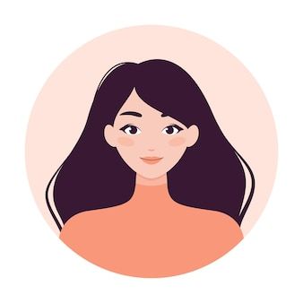 Art Inspiration Digital, Girl Illustration Art, Easy Girl, Vector Character Design, Flat Design Illustration, Face Illustration, Illustration Art Drawing, Woman Illustration, Vector Portrait