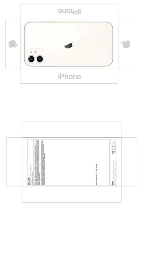 Iphone Box Template, Iphone Gallery Template, Sanrio Ideas, Iphone Craft, Iphone Printable, Doll Printables, Iphone Paper, Paper Box Diy, Phone Template