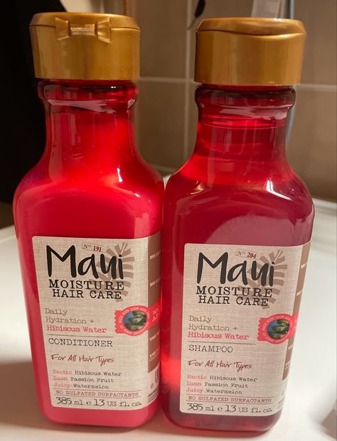 Maui Body Wash, Maui Products, Maui Shampoo And Conditioner, Maui Hair Products, Watermelon Skincare, Maui Hair, Shower Care, Maui Moisture, Best Hair Care Products